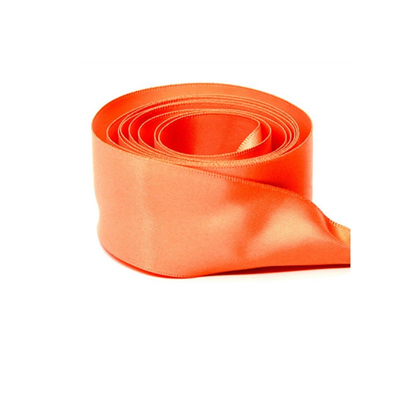 LACES in Orange Satin Pair of Flat Laces in Colored Satin Etsy UK