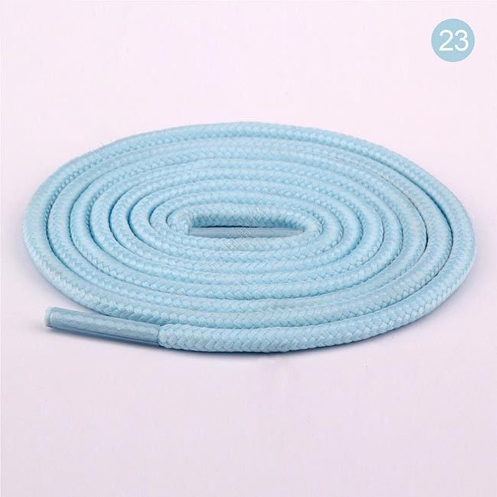 Roller skate shoelace sports boots, Round shoelaces in pastel blue color, blue braided rope shoelace, shoelace for high rise shoe