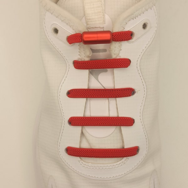 LACETS ELASTIQUES de chaussure Rouge pour baskets et tennis adulte et enfant, lacets originaux de couleur unis, lacet magique boutique lacet