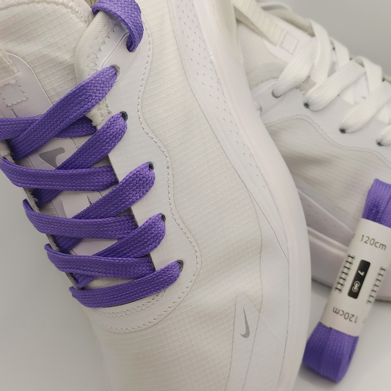 Sports laces Flat//Purple very peri pantone//Cotton//Fashion//pastel colors//originals//fun in//120 or 150 centimeters//Lacescustomtesshoes Shoes Insoles & Accessories Shoelaces 