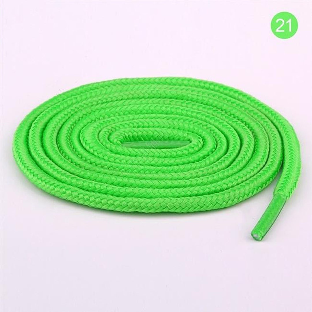 Roller Skate Shoelace Sports Boots, Round Shoelaces in Apple Green