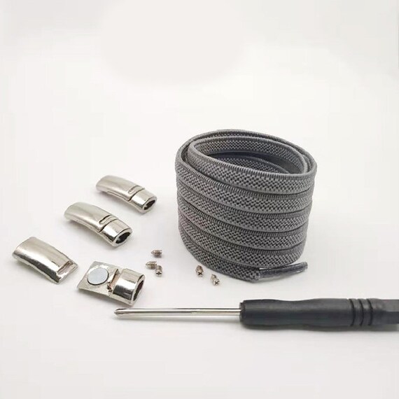 Buy ELASTIC Magnetic Shoelace Dark Gray Metal Buckle for Sneaker