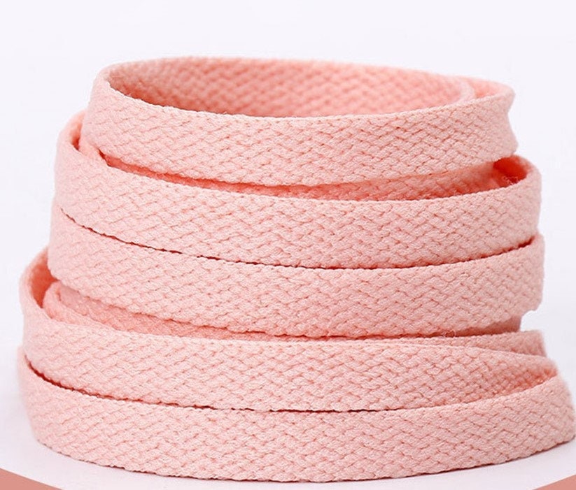 Pink flat laces best sale