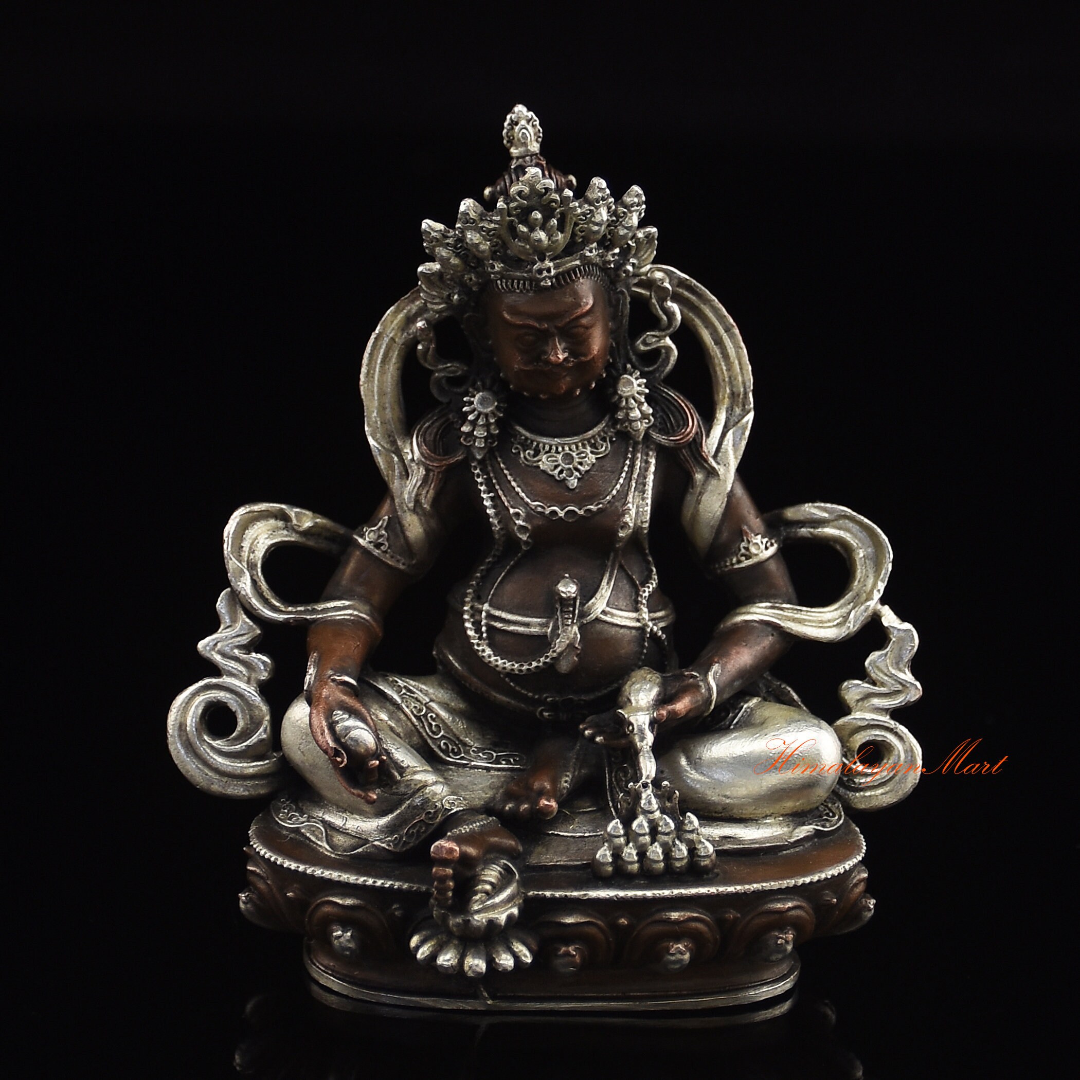 酸化銀メッキの黄色のザンバラ像 - チベット仏教 - Etsy 日本