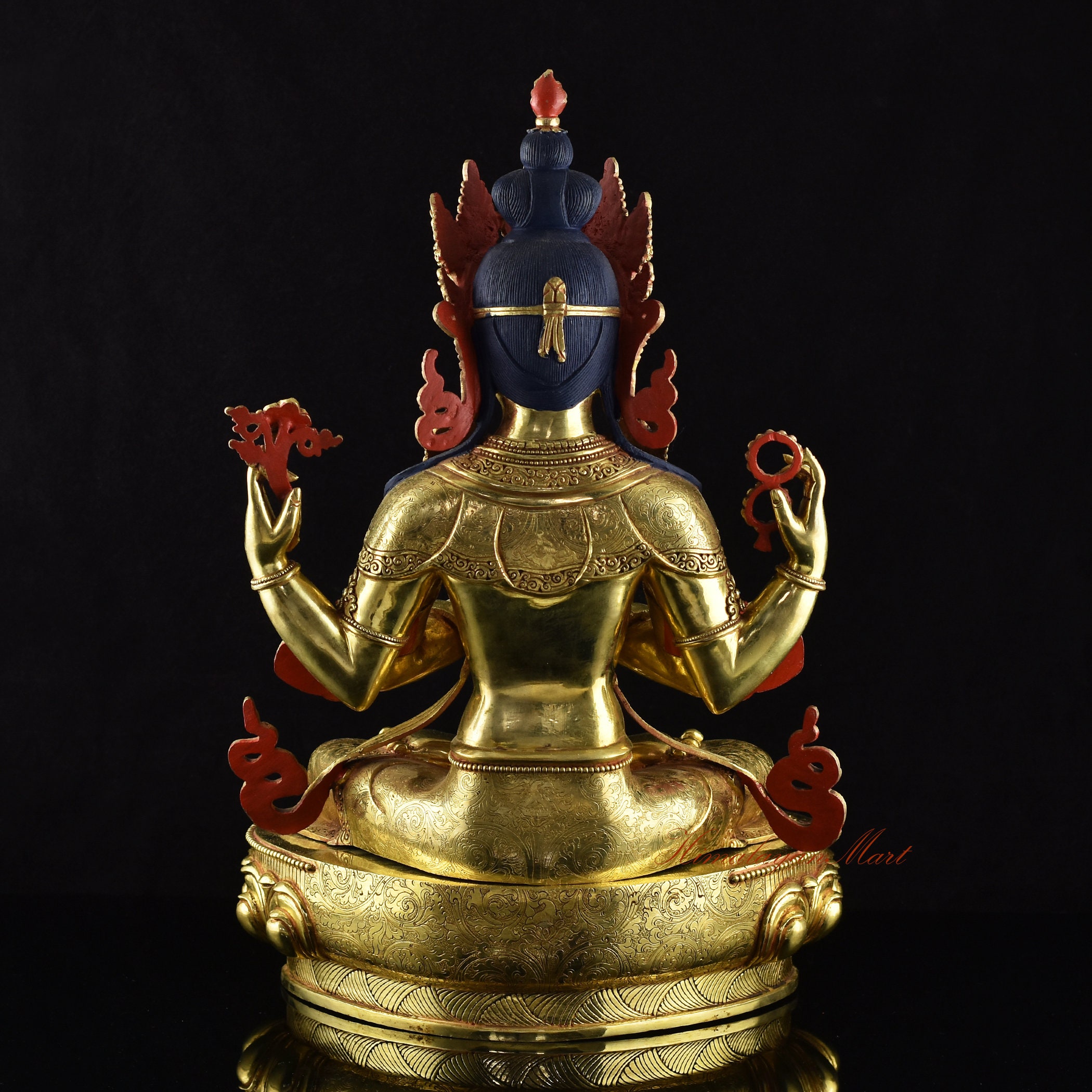 ブッタ生誕地ネパール製上質なブッタ像ー金メッキ ブッタ生誕地ネパール製上質なブッタ像ー金メッキ 【公式通販】