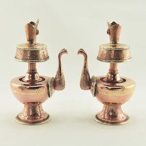 Fine Quality Hand Made Buddhist Tibetan Copper Ritual Ceremonial Bhumpa Set for Shrine / Altar / Monastery from Patan, Nepal
