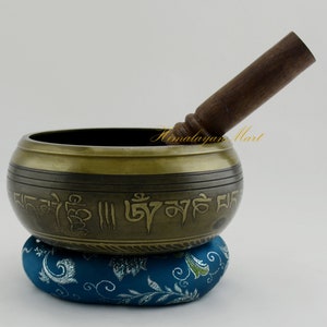Five Metal Hand Made Itching Singing Bowl Tibetan Himalayan Sound Healing Bowl for Therapy Meditation Yoga Music from Nepal
