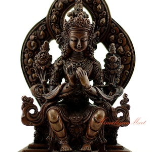 Fine Quality Maitreya Buddha / The Future Buddha Copper in Oxidation Finish Statue from Patan, Nepal