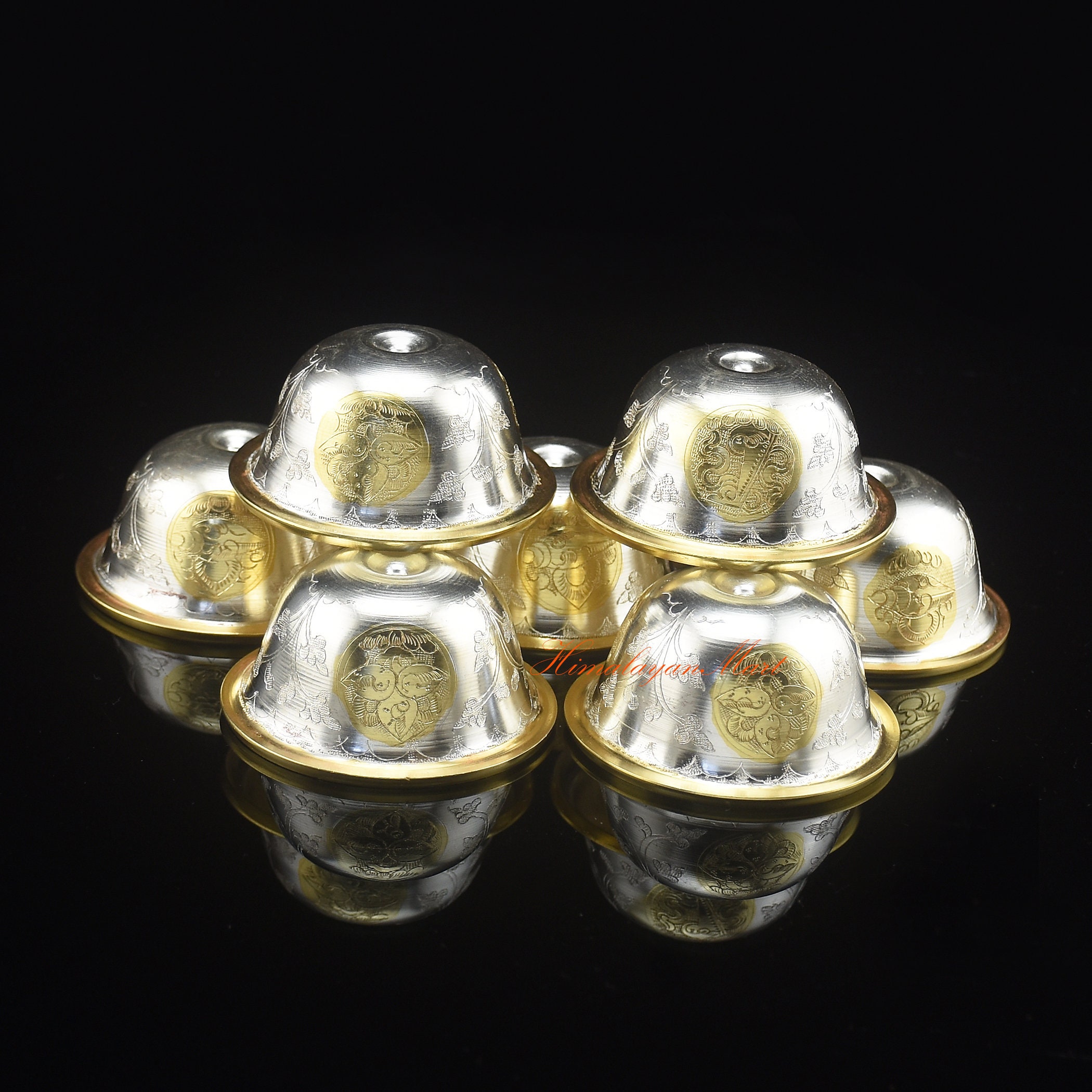 Fine Quality Buddhist Water Offering 7 Pieces Bowls Set Made Fine Quality Buddhist Water Offering 7 Pieces Bowls Set Made
