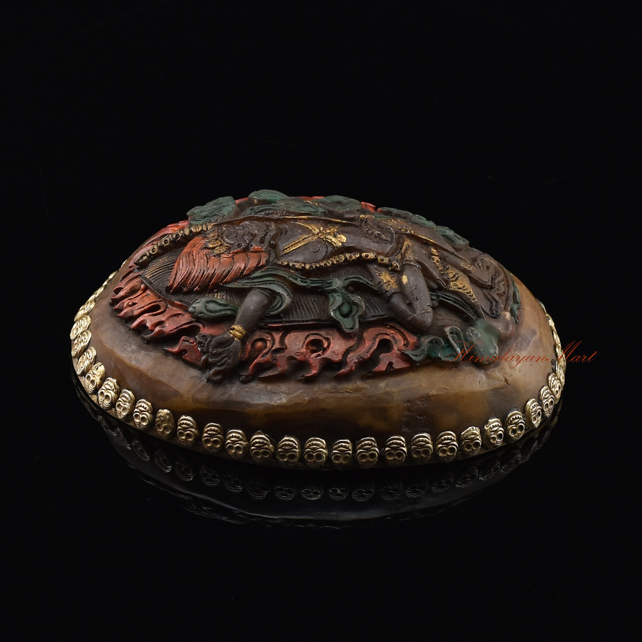 Hand Carved Simha Mukha Dakini Kapala: Tibetan Buddhist Offering Skull Cup  - Etsy, image size:2100x2100