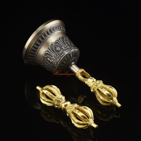 Genuine Quality Tibetan Buddhist Vajra (dorje) & Bell (ghanta) Set