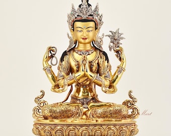 11頭の観音菩薩像、チベット仏教の神、仏教の神偶像、コレクターアート