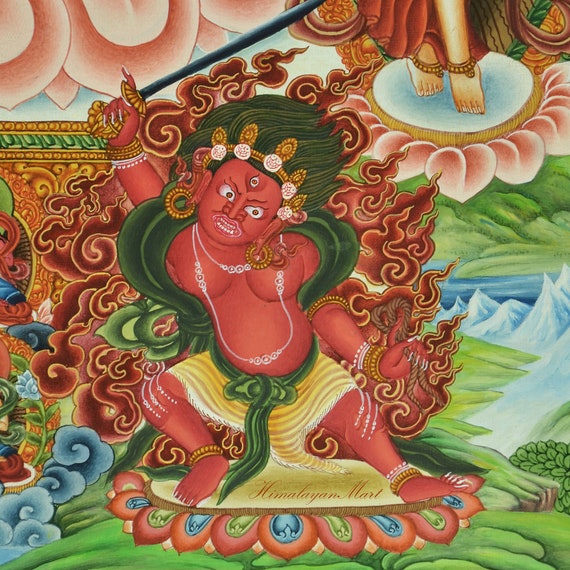 ネパールのパタンから、美しく手描きされた金色の釈迦牟尼仏のネワール