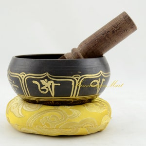 Fine Quality Hand Made Tibetan Buddhism Four Metal Special Itching Singing Bowl Set for Yoga Sound Therapy Healing Meditation from Nepal