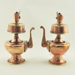 Fine Quality Hand Made Buddhist Tibetan Copper Ritual Ceremonial Bhumpa Set for Shrine / Altar / Monastery from Patan, Nepal