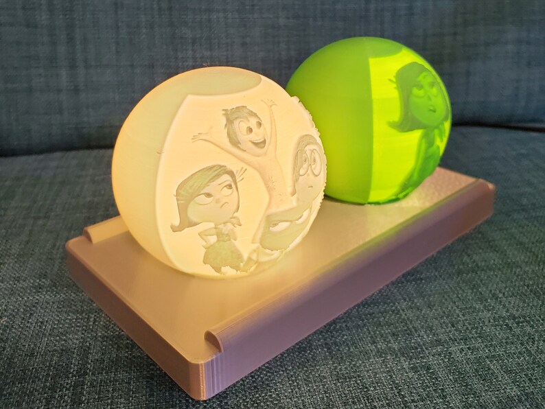 Pixar Inside Out Memory Orb Balls Lighted Lithophane Display Etsy Canada