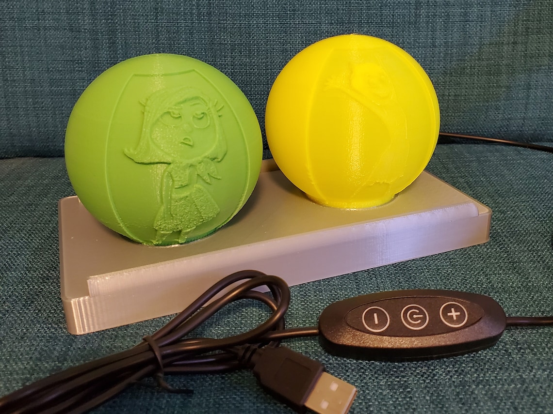 Pixar Inside Out Memory Orb Balls Lighted Lithophane Display Etsy