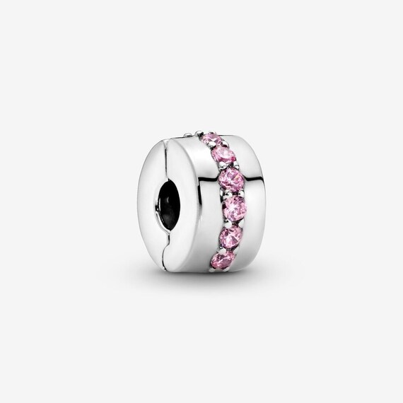 Pandora Pink Sparkling Row Clip Charm Etsy