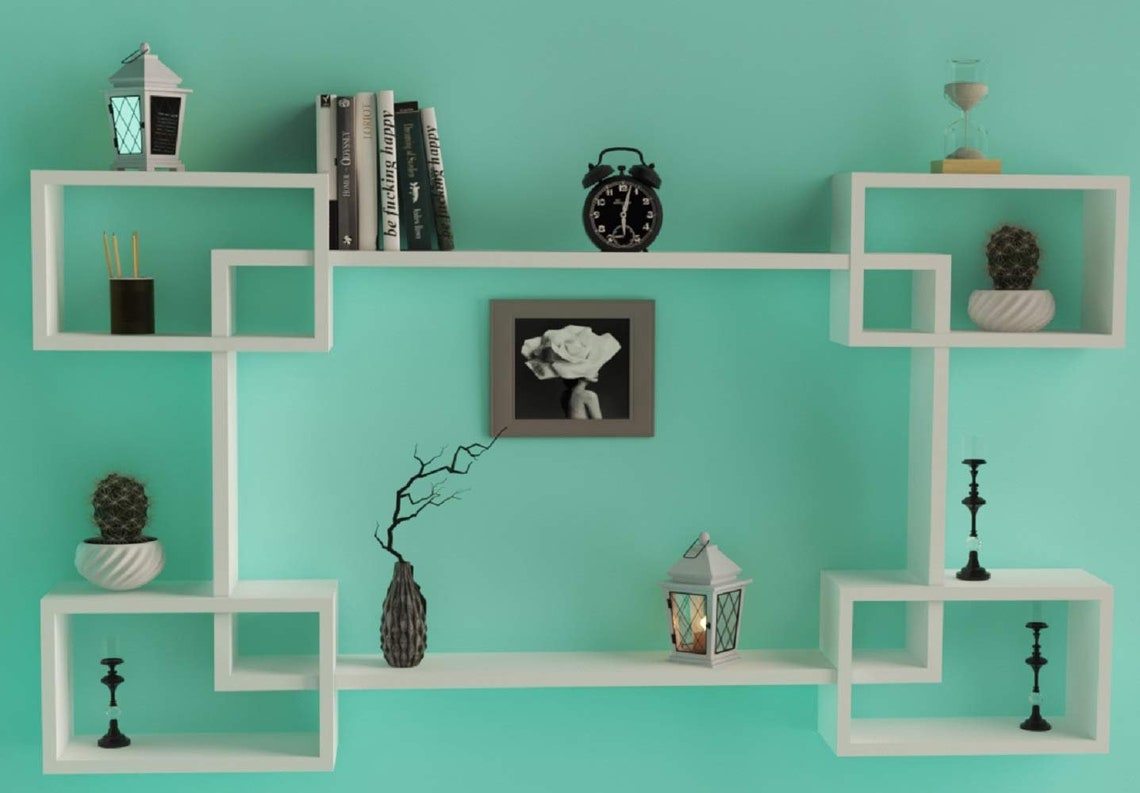 MDF Wooden Wall Shelf Floating Wall Mount Shelf / Rack / Stand