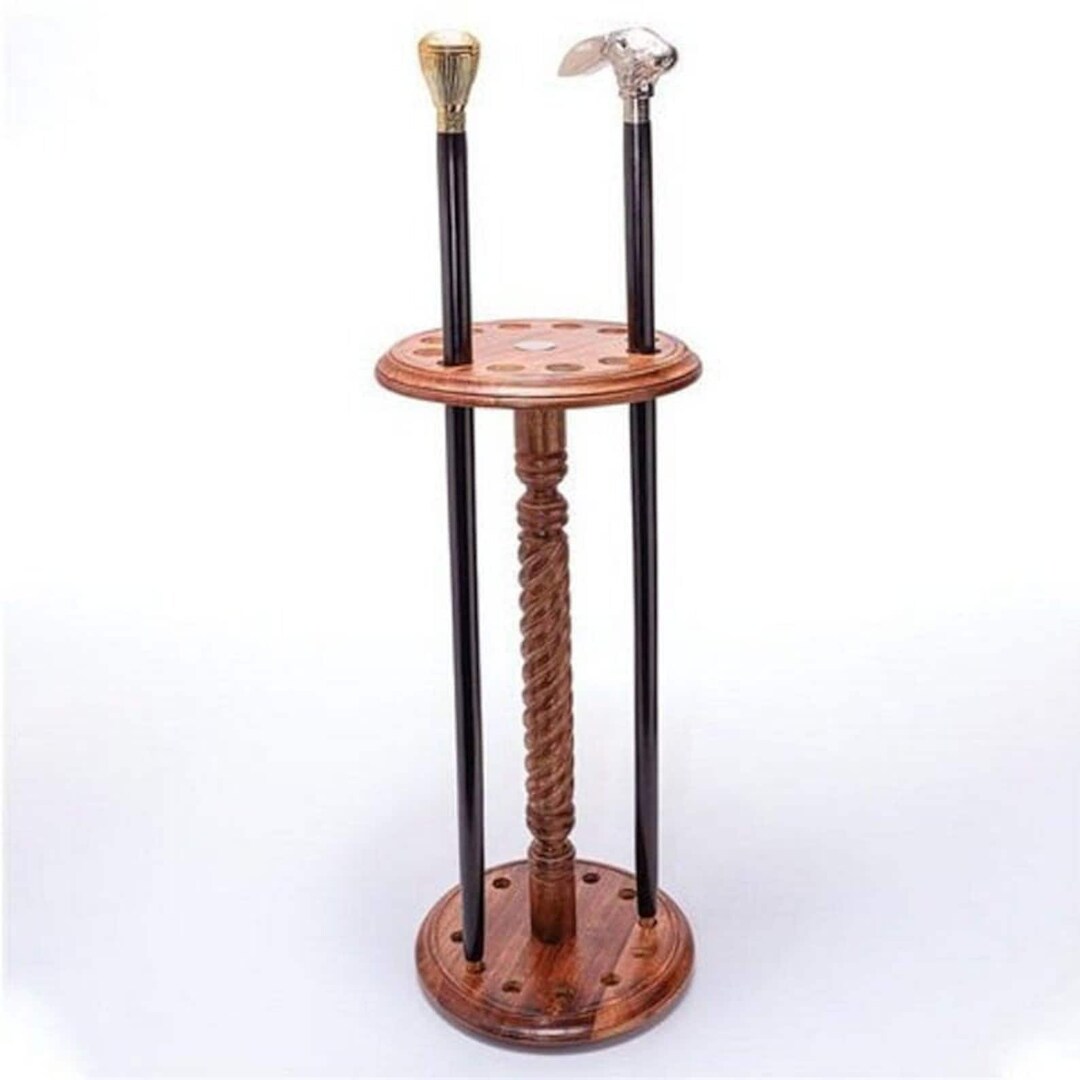 Walking Stick Rack Wooden Storage Rack for Walking Canes Sticks ...
