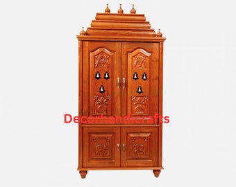 Wooden Temple  65" large solid teakwood heavy carved handmade for Home Home Temple/Wooden Temple Office Temple/Home Temple/Pooja Mandir