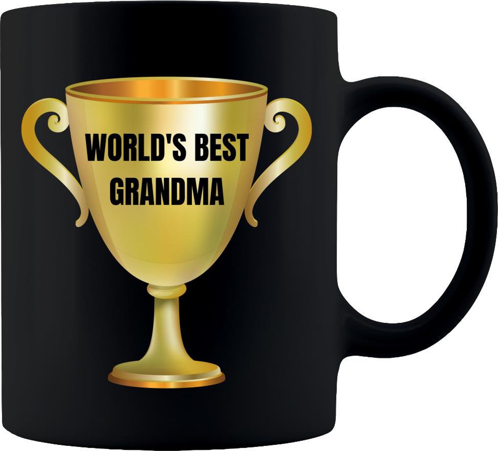 World's Best Grandma Gold Trophy Coffee Mug Great Etsy