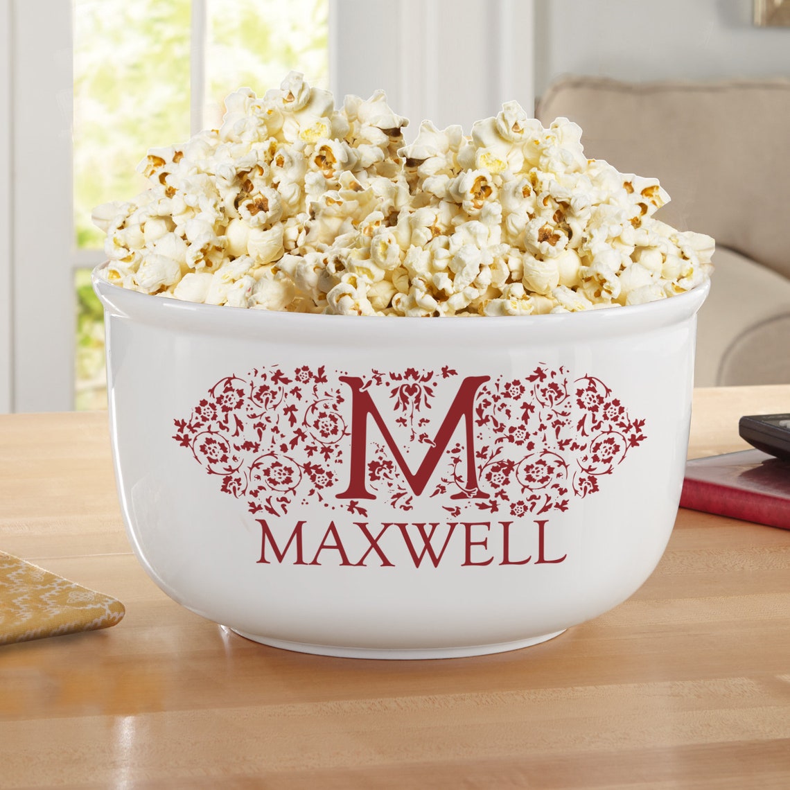 Personalized Popcorn Bowl Multiple Colors Etsy