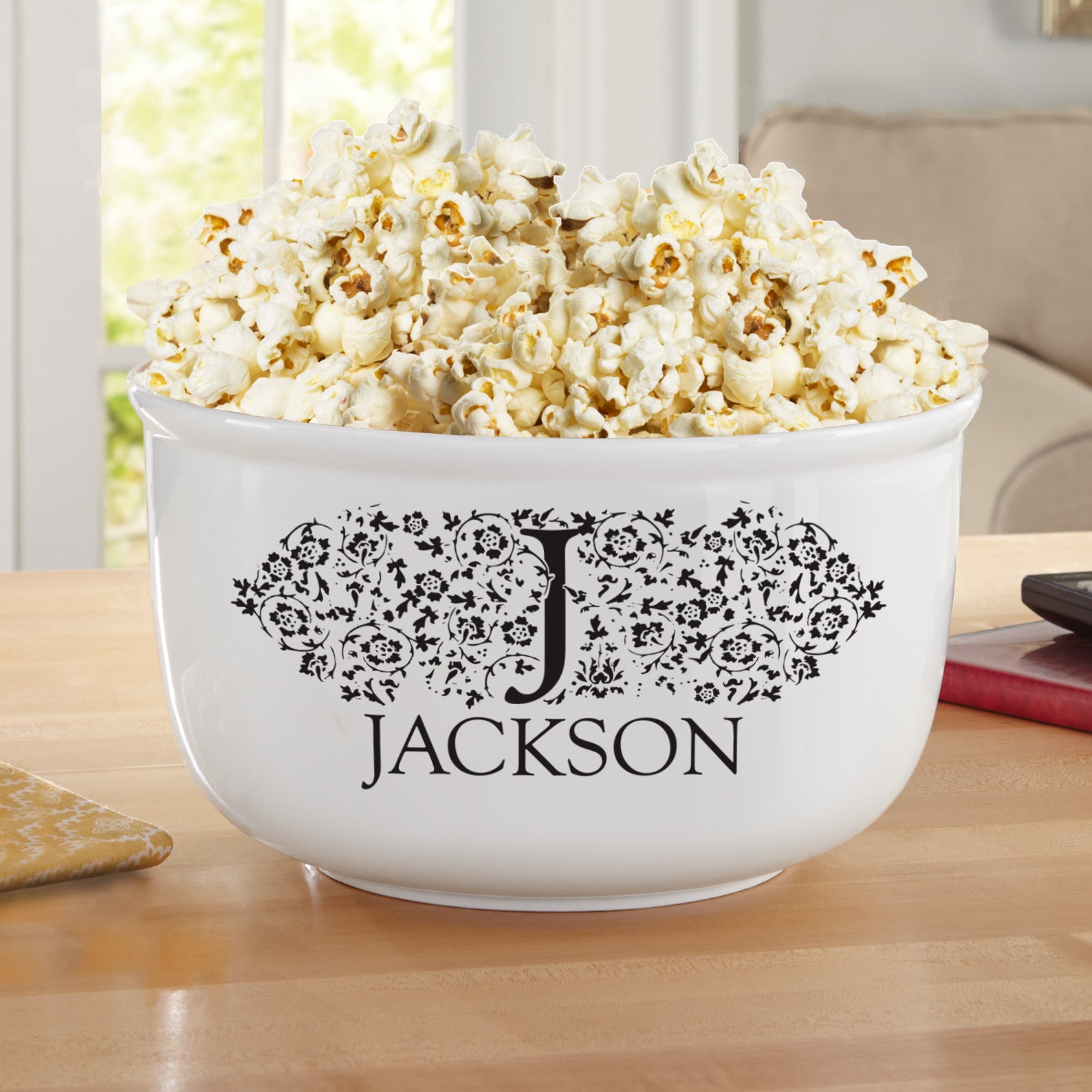 Personalized Popcorn Bowl Multiple Colors Etsy