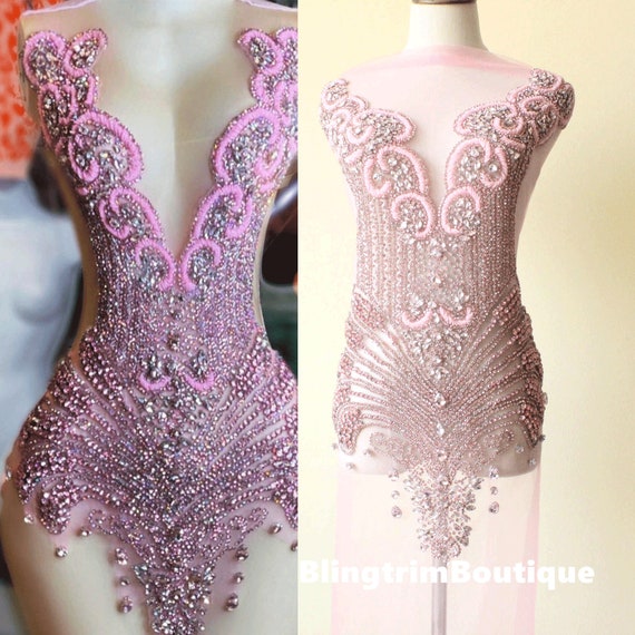 Rhinestone Diva Fringe Dress - Pink