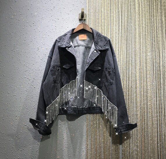 Silver rhinestone hotsell jacket