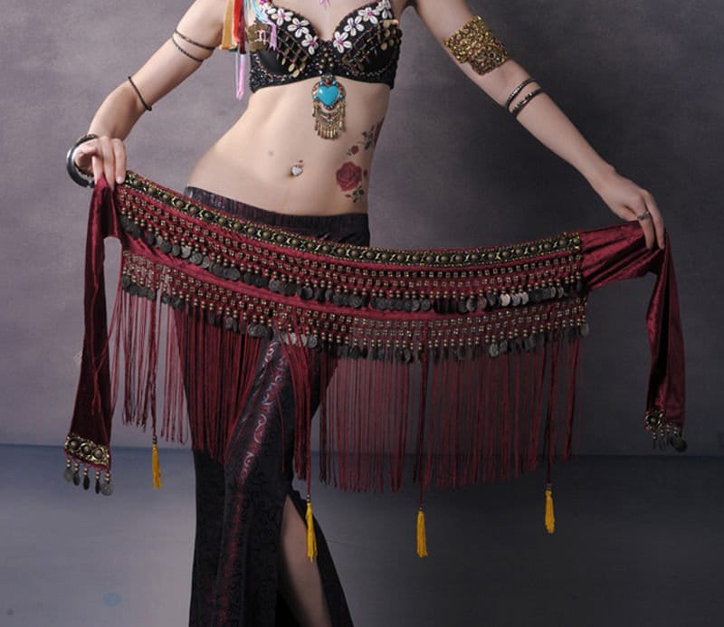 Comprar Disfraz de Bollywood para danza del vientre para mujer, velo  degradado, chal, bufanda para la cara, similar a la seda