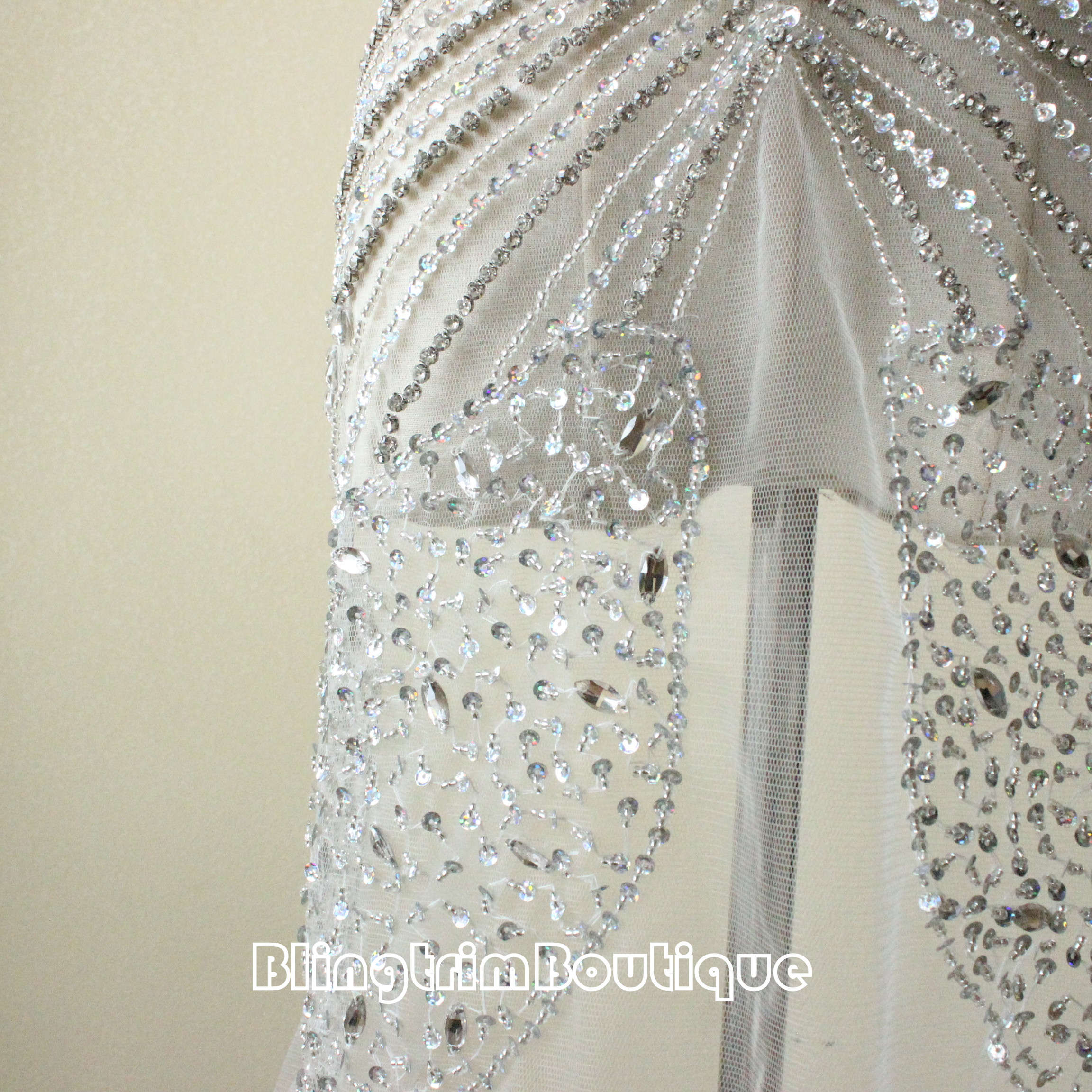 Luxury Rhinestone Bodice AB Sequin Applique Beaded Trims Patch Etsy UK