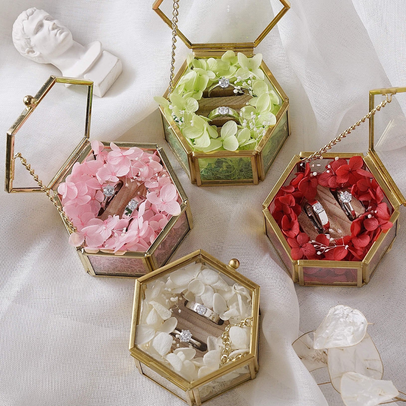 Wedding Ring Box Glass Wedding Ring Holder Ring Bearer Box Etsy