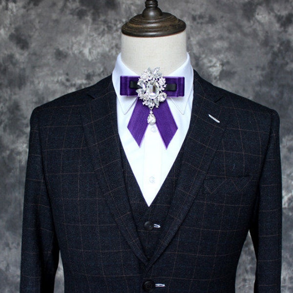 rhinestone bow tie men