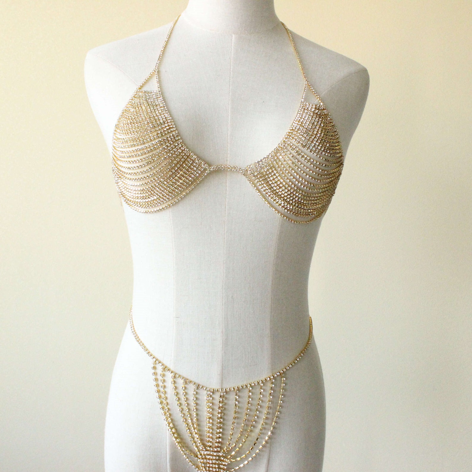 Sparkling Rhinestone Bra Rhinestone Sexy Body Chain Bra Etsy