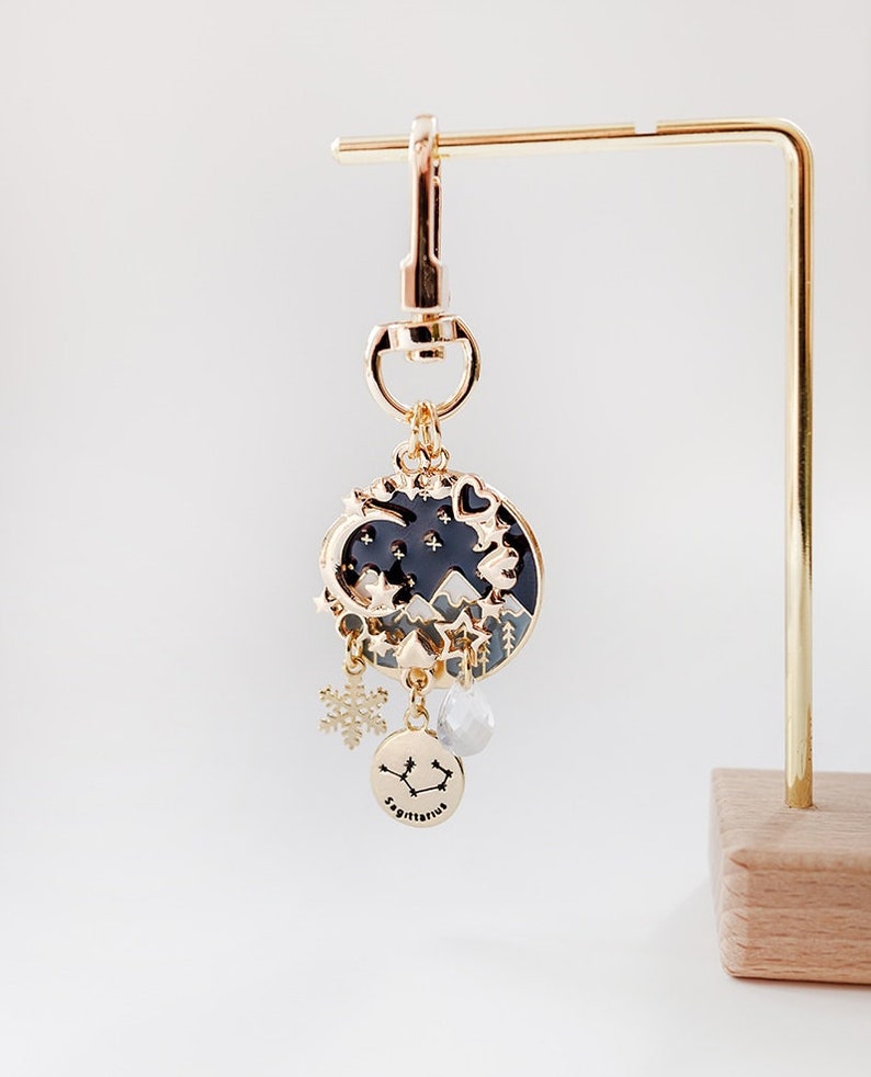 Personalized Zodiac Sign Keychain, Custom Zodiac Keychain, Oval