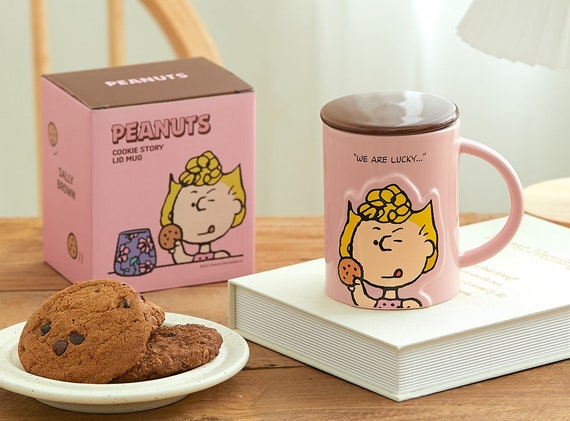 Snoopy Charlie Brown Kawaii Coffee Mug Thermos Mug Female with Lid Tea Cup  Creative Office Household Water Cup