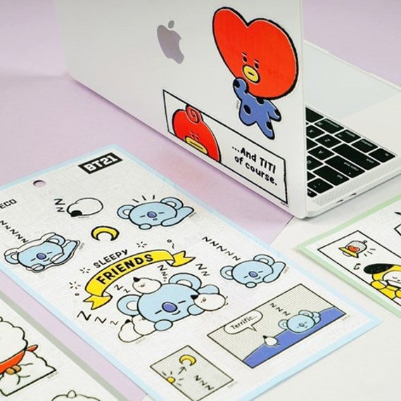 BT21 Multi-deco Stickers Cute Sticker Journal Stickers Planner Stickers  Kpop Deco Kawaii Stationery RJ Tata Chimmy Cookie Koya 