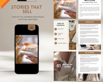 Stories That Sell with Master Resell Rights and Private Label Rights, MRR and PLR, Done-For-You DFY, Bestseller