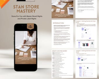 Stan Store Mastery with Master Resell Rights MRR and Private Resell Rights PLR, Done-For-You DFY, Bestseller