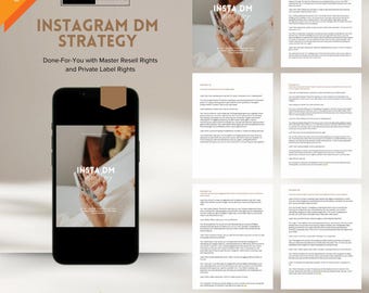 Instagram DM Strategy Scripts with Master Resell Rights MRR and Private Label Rights PLR, Done-For-You DFy, Bestseller