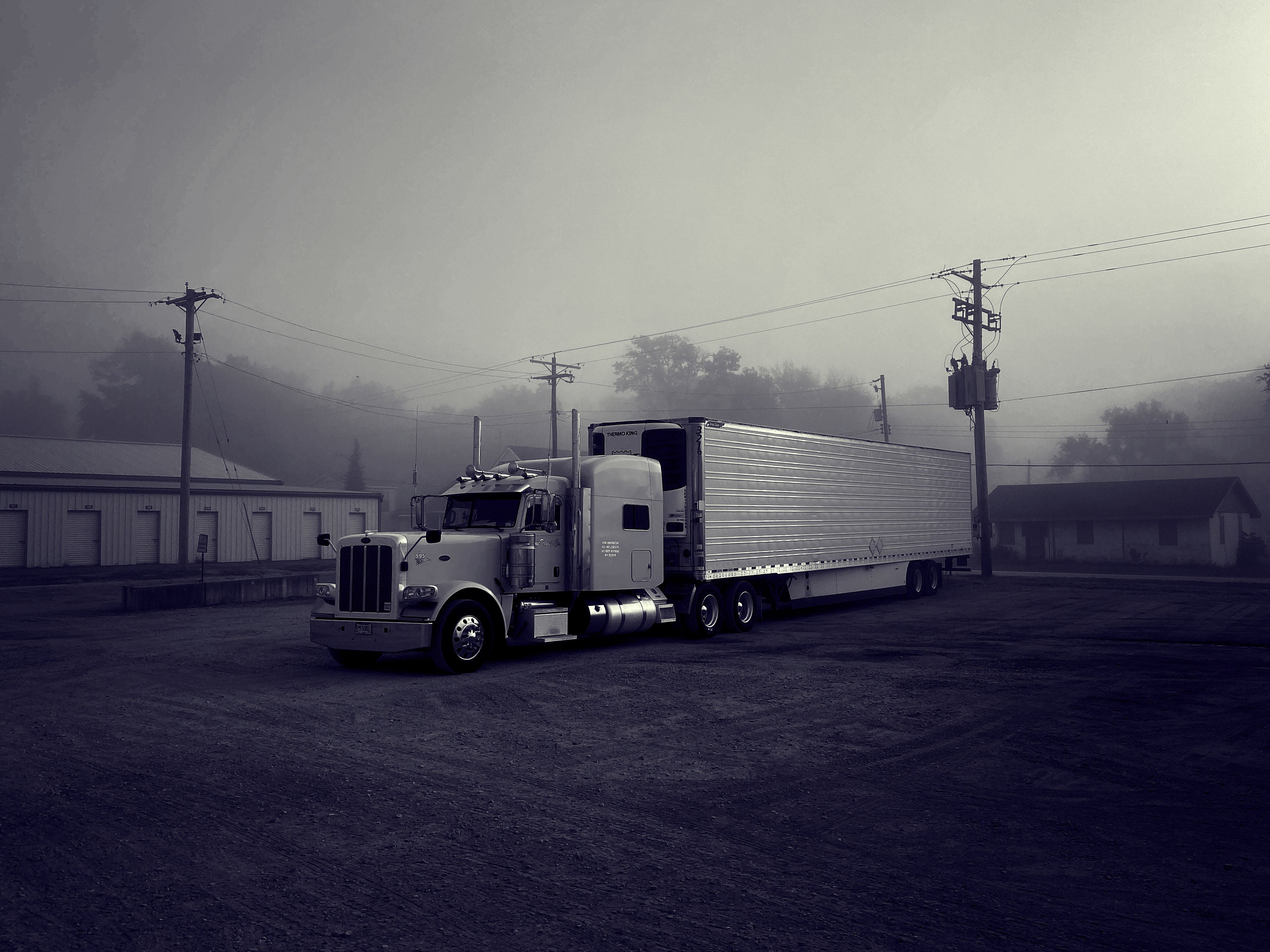 Long Nose Peterbilt Hazy Morning Truck Stop Lebanon IL Etsy