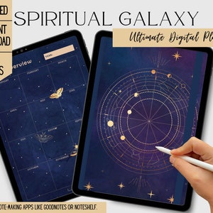 Spiritual Galaxy Digital Planner | iPad | Goodnotes | ADHD Planner | Dark Mode Planner | Productivity Planner | Digital Life Planner