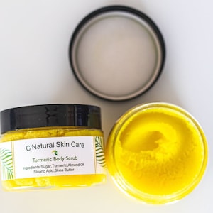 Turmeric Face & Body Exfoliating Scrub, Sugar Scrub, Moisturizing Scrub, Uplifting Scent