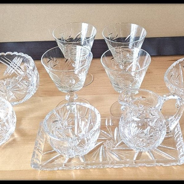 Pinwheel Crystal Glasses Etsy Canada