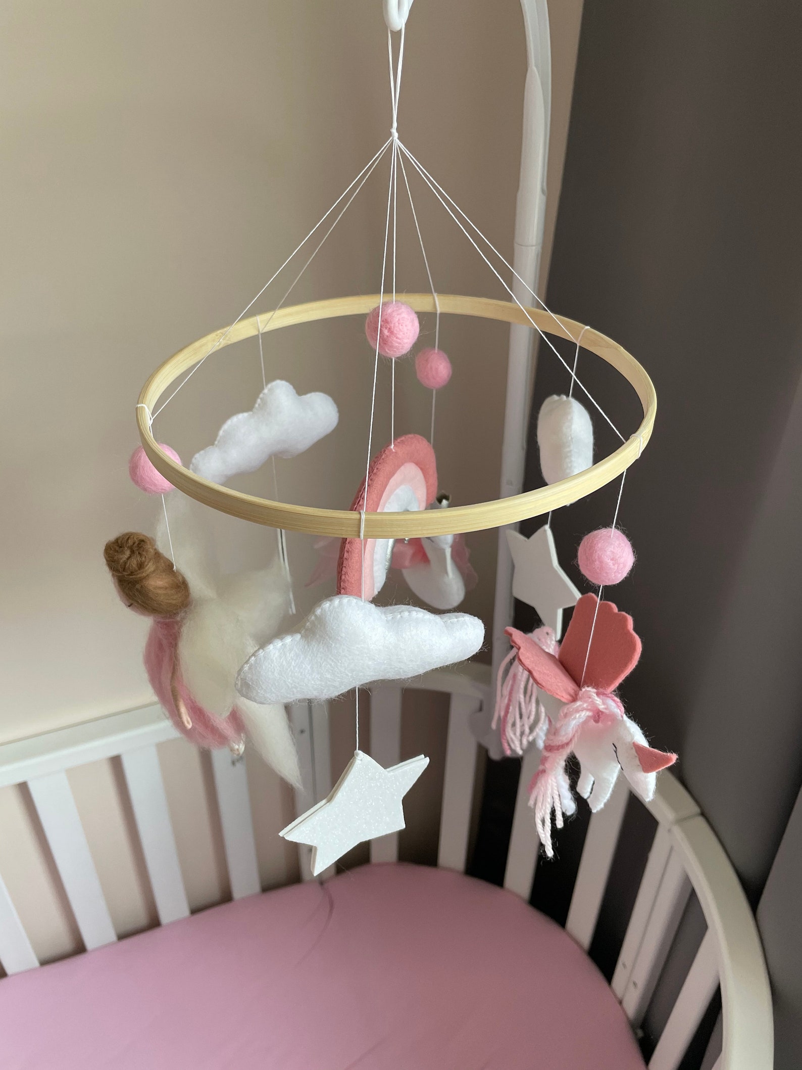 Nursery Princess baby mobile crib handing mobile for girl Etsy
