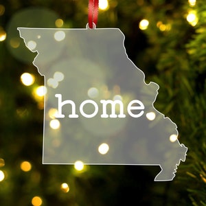 Missouri Home Ornament, Missouri State Gift, Missouri Decor, Christmas Tree Ornament, Home Ornament, Missouri Christmas, Missouri Souvenir image 1