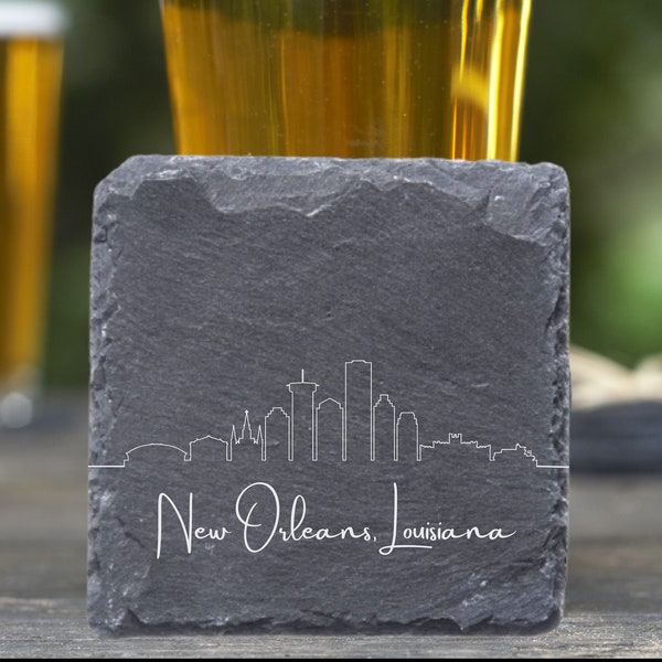 New Orleans Skyline Coasters, Housewarming Coasters, New Home, New Orleans Louisiana, Moving Away Gift, New Orleans Cityscape, New Apartment