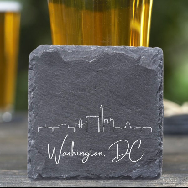 Washington DC Skyline Coasters, Housewarming Coasters, Washington DC Home, Moving Away, Washington DC Cityscape, District of Columbia