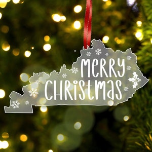 Kentucky Christmas Ornament, Kentucky State Gift, Kentucky Gifts, Kentucky Decor, Christmas Tree Ornament, Home Ornament, Kentucky Christmas